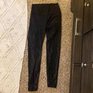 Lulu black shimmer leggings